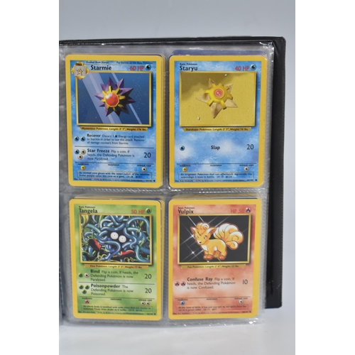 448 - TWO FOLDERS OF POKEMON CARDS, includes cards from the Base Set, Jungle, Fossil, Team Rocket and Prom... 