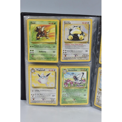 448 - TWO FOLDERS OF POKEMON CARDS, includes cards from the Base Set, Jungle, Fossil, Team Rocket and Prom... 