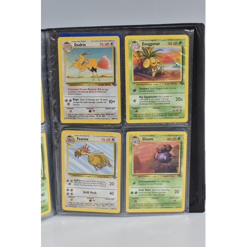 448 - TWO FOLDERS OF POKEMON CARDS, includes cards from the Base Set, Jungle, Fossil, Team Rocket and Prom... 