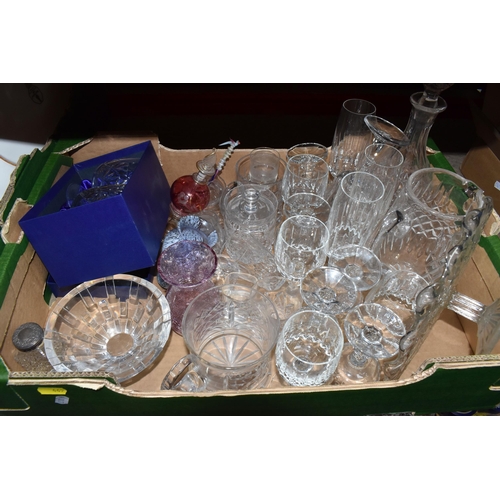 449 - THREE BOXES AND LOOSE CERAMICS AND GLASSWARE to include one box of Royal Doulton 'Juno' dinnerware t... 