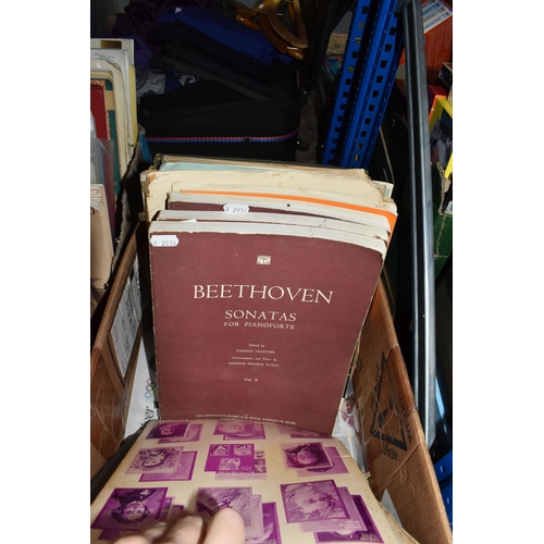 456 - FOUR BOXES OF VINTAGE SHEET MUSIC to include a quantity of hymn music, primary school music books, a... 