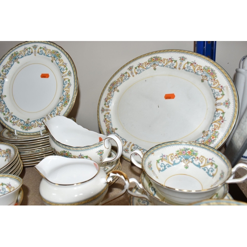 485 - A GROUP OF AYNSLEY DINNERWARE 'HENLEY' PATTERN, comprising an oval meat plate (would benefit from a ... 