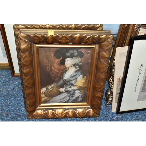 499 - A SMALL QUANTITY OF PAINTINGS AND PRINTS ETC, comprising a G.M Kemp watercolour depicting a Tudor ho... 