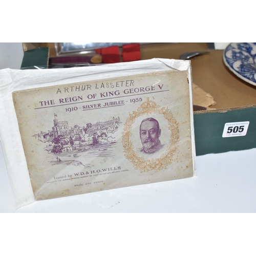 505 - A BOX OF MOSTLY US CIVIL WAR MISCELLANEOUS ITEMS to include a folder of playing cards to include a p... 