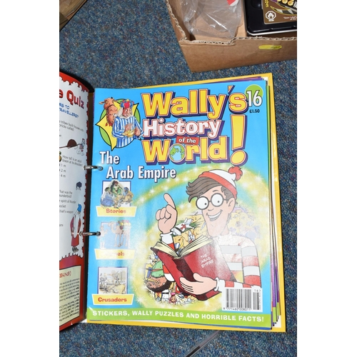 507 - ONE BOX AND ONE TRAY OF COLLECTIBLE WHERE'S WALLY MAGAZINES AND JACKIE CHAN COLLECTORS CARDS to incl... 