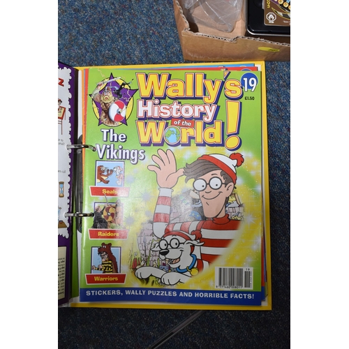 507 - ONE BOX AND ONE TRAY OF COLLECTIBLE WHERE'S WALLY MAGAZINES AND JACKIE CHAN COLLECTORS CARDS to incl... 