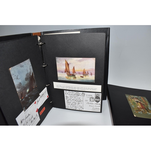 512 - FOUR ALBUMS OF POSTCARDS containing approximately 180 miscellaneous Postcards dating from the early ... 