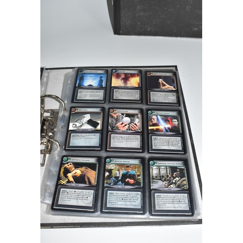 513 - THREE FOLDERS OF STAR TREK CARDS, includes complete sets of the Second Edition, Energize, Call To Ar... 