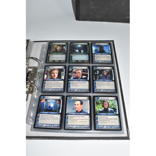 513 - THREE FOLDERS OF STAR TREK CARDS, includes complete sets of the Second Edition, Energize, Call To Ar... 