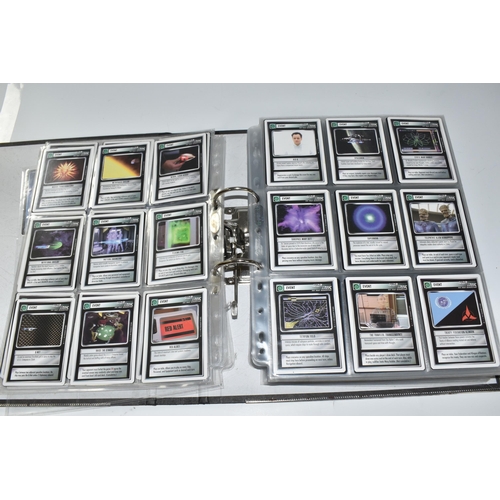 513 - THREE FOLDERS OF STAR TREK CARDS, includes complete sets of the Second Edition, Energize, Call To Ar... 