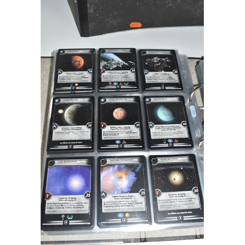 513 - THREE FOLDERS OF STAR TREK CARDS, includes complete sets of the Second Edition, Energize, Call To Ar... 