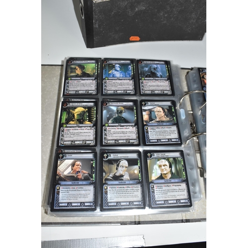 513 - THREE FOLDERS OF STAR TREK CARDS, includes complete sets of the Second Edition, Energize, Call To Ar... 