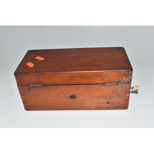 515 - A VICTORIAN 'IMPROVED PATENT MAGNETO ELECTRIC MACHINE FOR NERVOUS DISEASES', in mahogany case with i... 