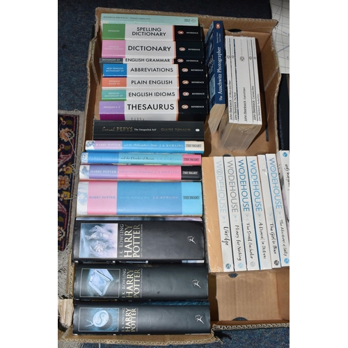 518 - ONE BOX OF BOOKS AND TWO BOXED SETS OF BOOKS, comprising fifty-one titles in hardback and paperback ... 