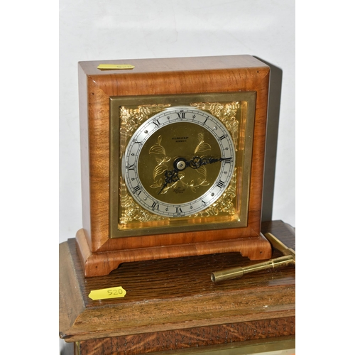 520 - A GROUP OF THREE ELLIOTT CLOCKS comprising a square wind up Elliott Clock by W.R Bullen Norwich with... 