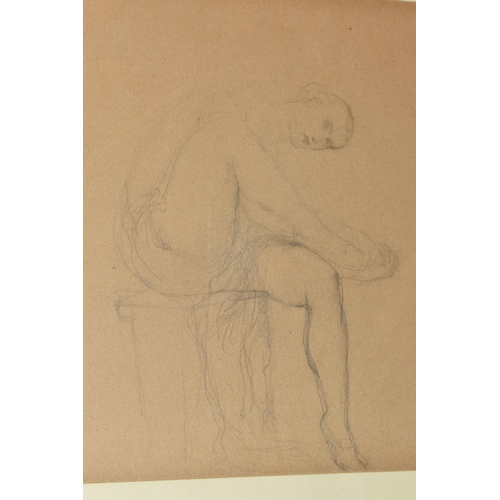 528 - ATTRIBUTED TO FRITZ WRAMPE (1893-1934) TWO PENCIL SKETCHES, the first depicting figures at a cafe, ,... 