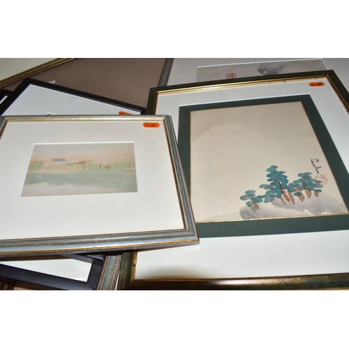 531 - ASIAN INTEREST: a collection of five pictures and prints, comprising an early 20th century pencil sk... 