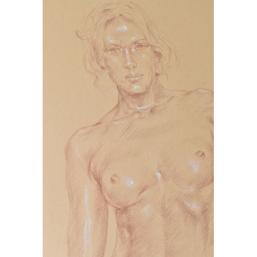 559 - FRANCO MATANIA (ITALY 1922-2006) STANDING NUDE, a standing three quarter length study of a nude fema... 