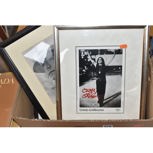 576 - PHOTOGRAPHS, AUTOGRAPHS & FILM EPHEMERA, One Box containing a selection of signed and unsigned photo... 