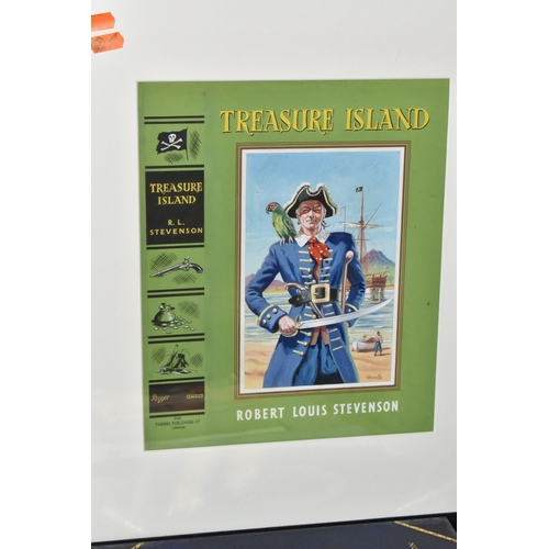 589 - GLANVILLE (20TH CENTURY) TREASURE ISLAND, a watercolour of book cover for Regent Classics and The Th... 