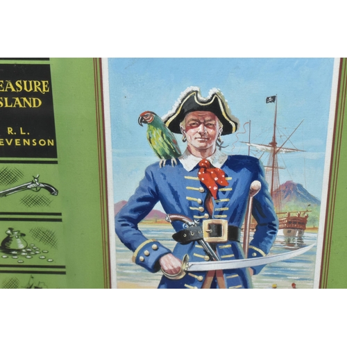 589 - GLANVILLE (20TH CENTURY) TREASURE ISLAND, a watercolour of book cover for Regent Classics and The Th... 