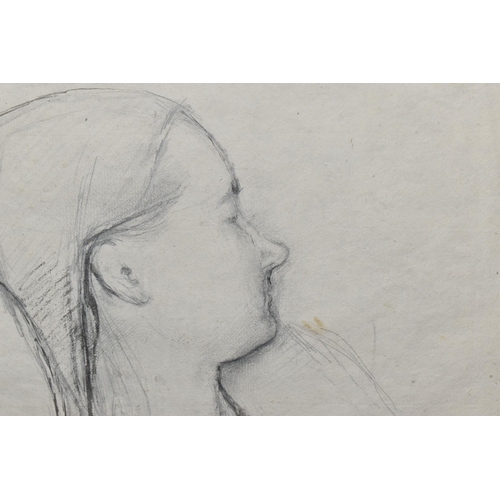 622 - JOHN STANTON WARD R.A (BRITISH 1917-2007) FEMALE PORTRAIT, a portrait of a female figure looking awa... 