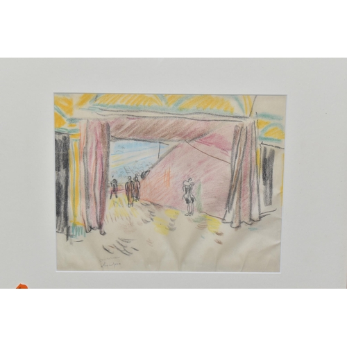 631 - STEVEN SPURRIER RA (1878-1961) 'Olympia',  Circus scene, crayon, signed and titled in pencil lower l... 