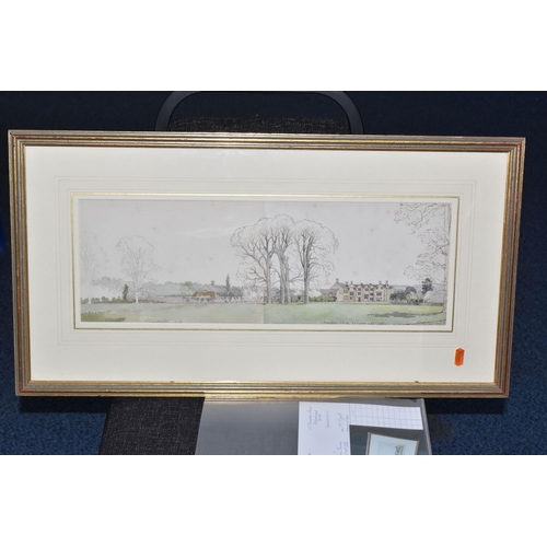 643 - KENNETH MACLEAY (BRITISH 1802-1878) 'Poundisford Park, Somerset 19 Feb' 1872', watercolour, 17cm x 5... 