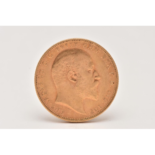 186 - A FULL GOLD SOVEREIGN COIN EDWARD VII 1903 MELBOURNE MINT, 22ct gold, 7.98 grams, 22.05mm diameter