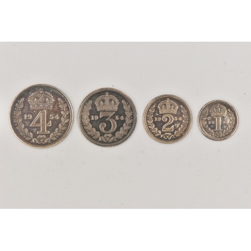 195 - A QUEEN ELIZABETH II MAUNDY COIN SET 1954 4d-1d