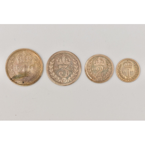 196 - A QUEEN ELIZABETH II MAUNDY COIN SET 1957 4d-1d