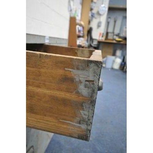 1199 - A GREY PAINTED PINE BANK OF SIX DRAWERS, width 69cm x depth 62cm x height 67cm (condition report: ma... 