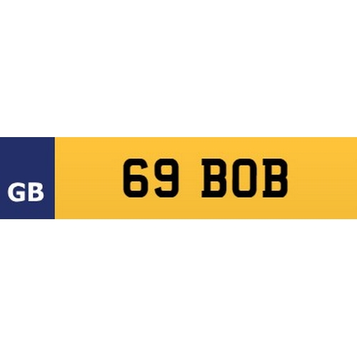 1001 - 69 BOB - UK PRIVATE VEHICLE REGISTRATION NUMBER, held on DVLA V778 Retention Document, expires 11th ... 