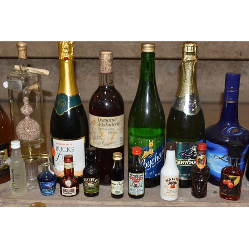 927 - ALCOHOL, Three Boxes containing 35 bottles of Wine, Whisky, Brandy, Rum, Liqueurs and other Spirits ... 