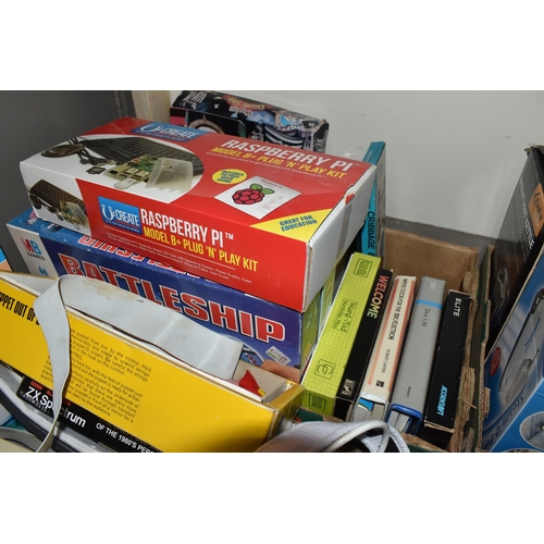 535 - SEVEN BOXES AND LOOSE MISCELLANEOUS ITEMS to include a quantity of vintage toys to include a boxed D... 