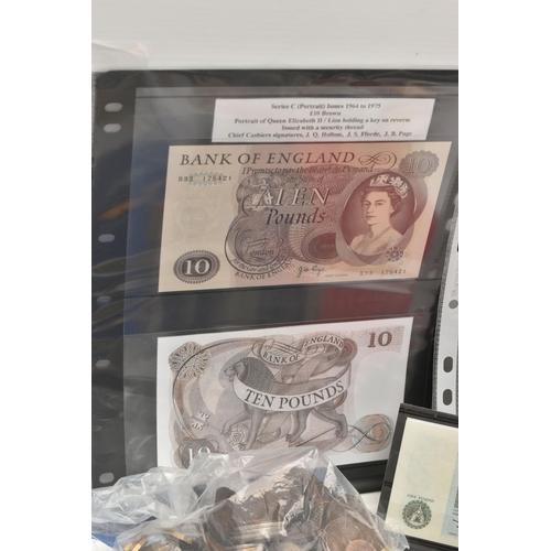 210 - A LARGE CARDBOARD BOX WITH A BANK OF ENGLAND BANKNOTE COLLECTION, to include high grade notes with t... 