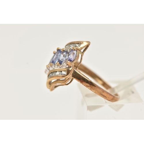 29 - A 9CT GOLD GEM SET DRESS RING, a multi gem set ring, yellow gold mount, hallmarked 9ct Birmingham, r... 