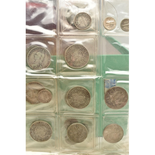 148 - A SHOE BOX OF COINS AND BANKNOTES, to include amounts of Silver and Silver content UK coins Victoria... 