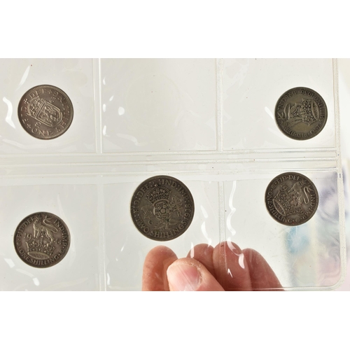 148 - A SHOE BOX OF COINS AND BANKNOTES, to include amounts of Silver and Silver content UK coins Victoria... 