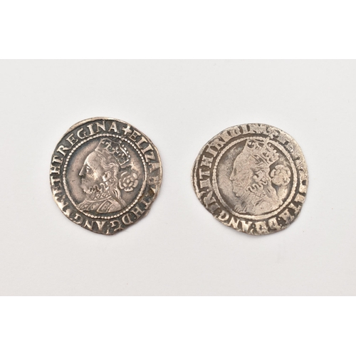 179 - A PAIR OF ELIZABETH I 3d COINS 1578 gf, 1579 F, mm Greek Crosses (2)