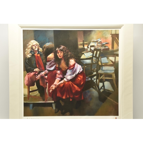 305 - ROBERT LENKIEWICZ (BRITISH 1941-2002) 'THE PAINTER WITH KAREN IN THE STUDIO', a limited edition prin... 