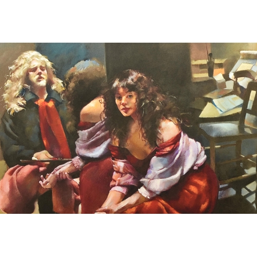 305 - ROBERT LENKIEWICZ (BRITISH 1941-2002) 'THE PAINTER WITH KAREN IN THE STUDIO', a limited edition prin... 