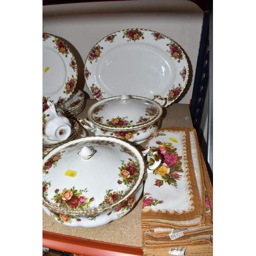 341 - SIXTY-EIGHT PIECES OF ROYAL ALBERT 'OLD COUNTRY ROSES' dinner and tea wares comprising a teapot (mar... 