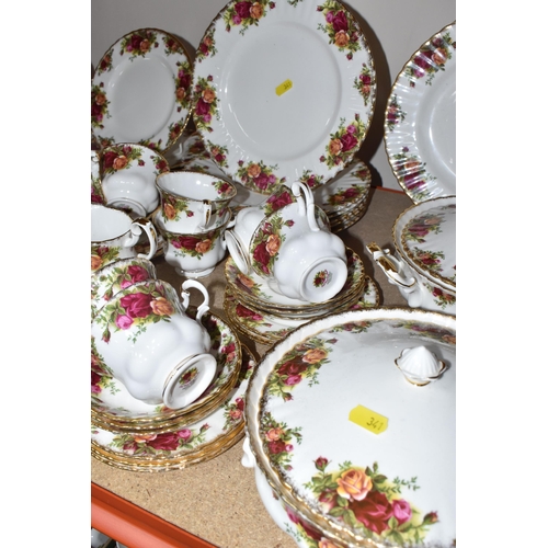 341 - SIXTY-EIGHT PIECES OF ROYAL ALBERT 'OLD COUNTRY ROSES' dinner and tea wares comprising a teapot (mar... 