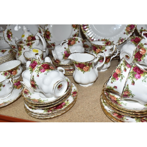 341 - SIXTY-EIGHT PIECES OF ROYAL ALBERT 'OLD COUNTRY ROSES' dinner and tea wares comprising a teapot (mar... 