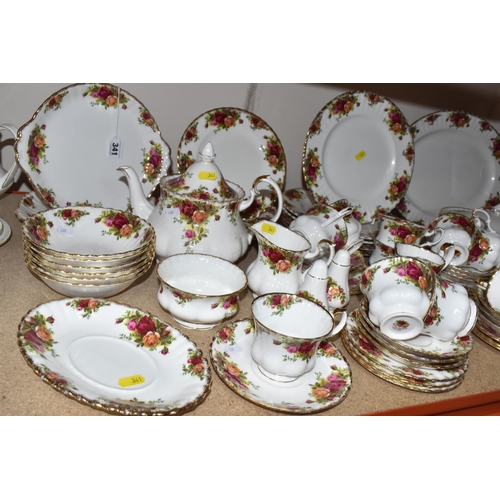 341 - SIXTY-EIGHT PIECES OF ROYAL ALBERT 'OLD COUNTRY ROSES' dinner and tea wares comprising a teapot (mar... 