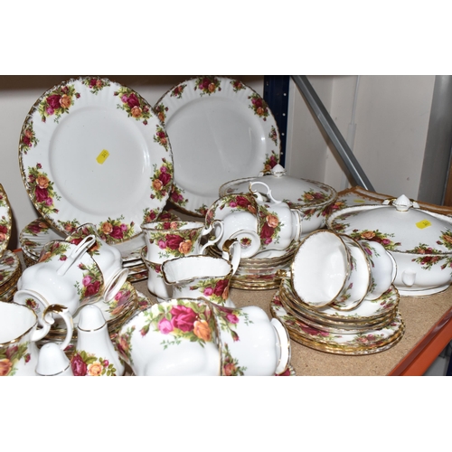 341 - SIXTY-EIGHT PIECES OF ROYAL ALBERT 'OLD COUNTRY ROSES' dinner and tea wares comprising a teapot (mar... 