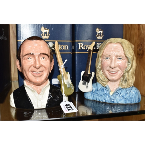 422 - TWO BOXED ROYAL DOULTON LIMITED EDITION 'STATUS QUO' CHARACTER JUGS, Francis Rossi D6961 and Rick Pa... 