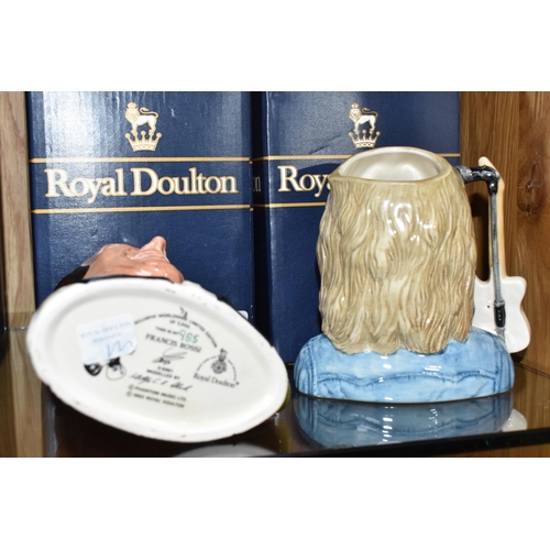 422 - TWO BOXED ROYAL DOULTON LIMITED EDITION 'STATUS QUO' CHARACTER JUGS, Francis Rossi D6961 and Rick Pa... 