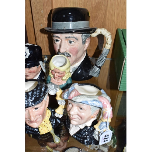 424 - TWELVE ROYAL DOULTON CHARACTER JUGS, with a London/Great Britain theme, comprising a boxed 'Great Br... 